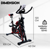 Exercise Spin Bike Home Gym Workout Equipment Cycling Fitness Bicycle - Red - KangarooFitness