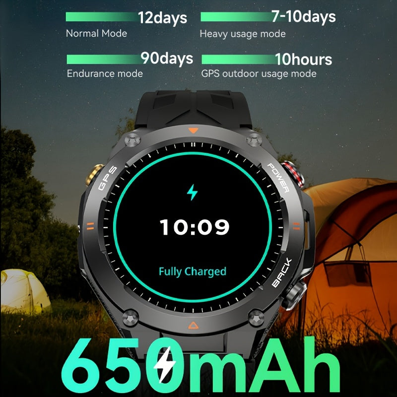 GPS Smart watch , Compass & 100+ Sports Modes – Waterproof Fitness Watch for iOS/Android