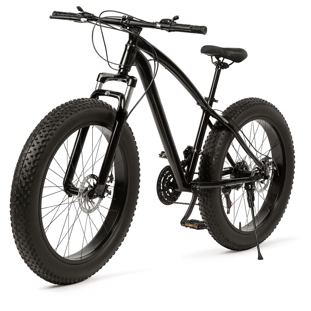 26 X Large Fat Tyre Bicyle mountain bike Full Suspension 21 speed Black