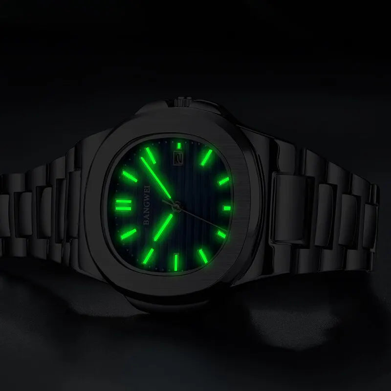 Stainless Steel Chronograph Sport Watch with Date