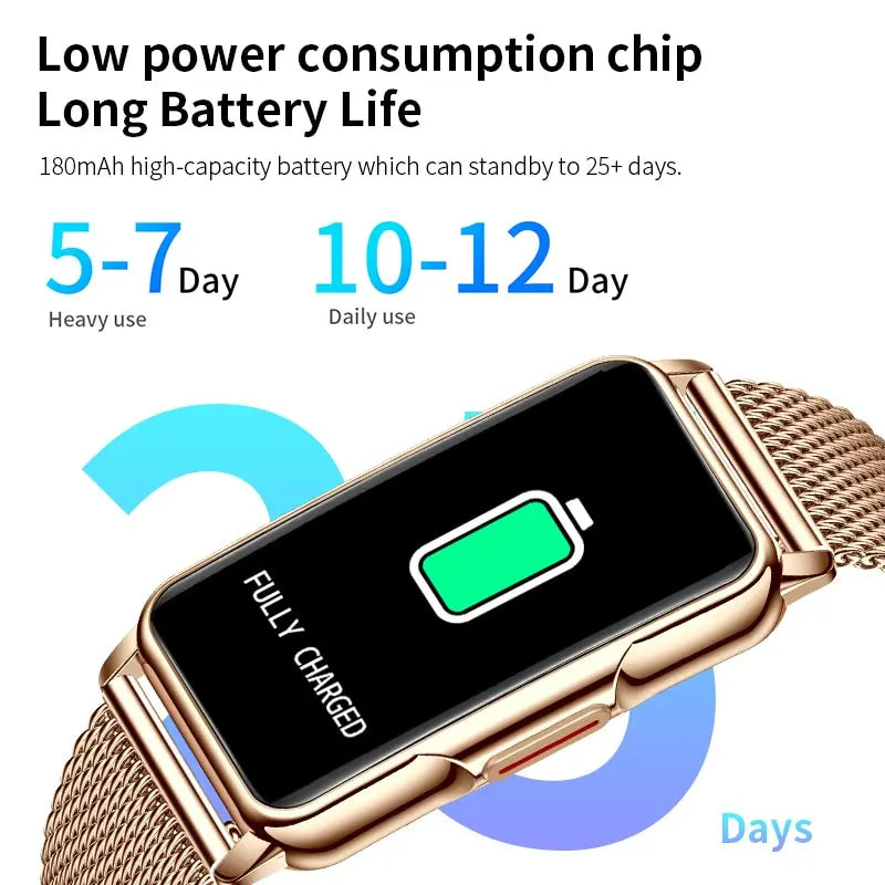 Smart Watch Full Touch Bluetooth Call IP67 Fitness Tracker Pink