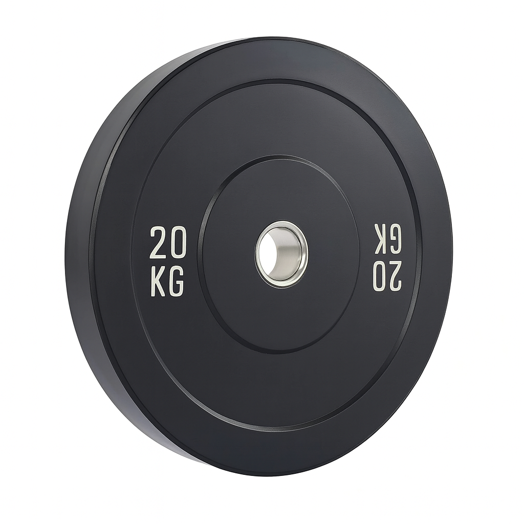 Kangaroo Fitness 20kg Black Bumper Plate Olympic Weight Plate