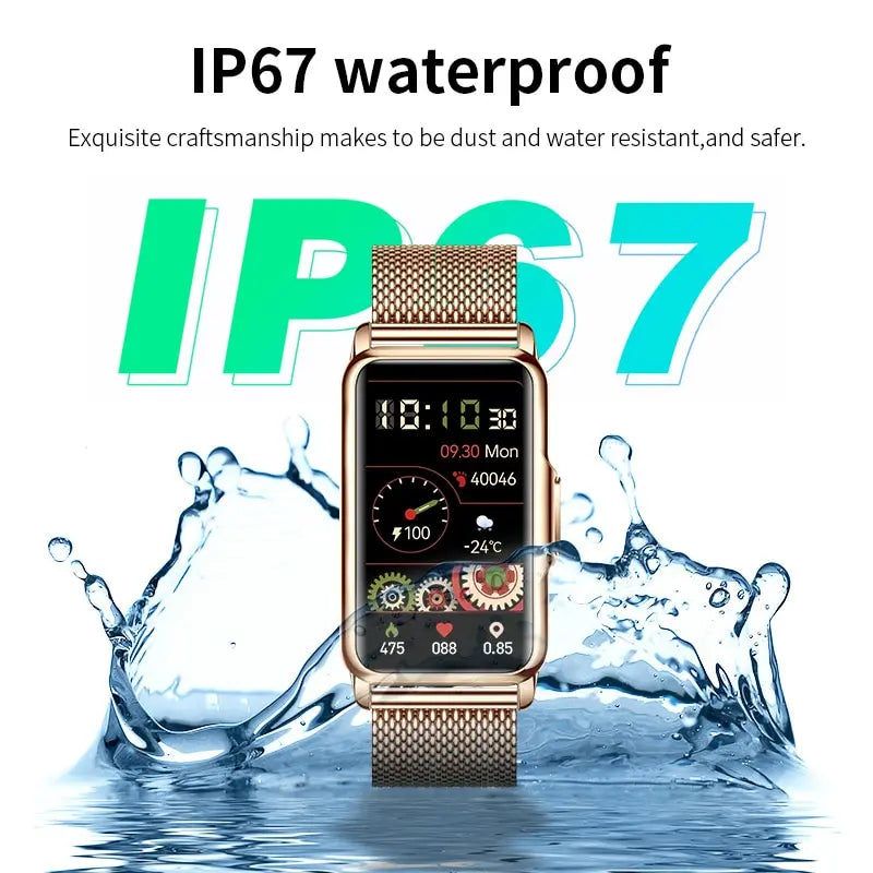 Smart Watch Full Touch Bluetooth Call IP67 Fitness Tracker Pink