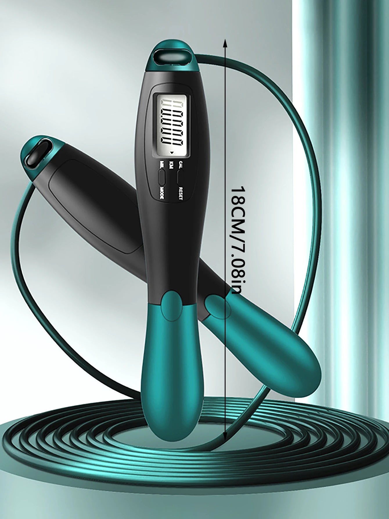 Steel Wire Jump Rope with Counter – Cordless & Weighted Skipping Rope - Pink