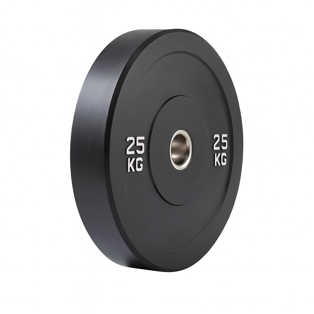 Kangaroo Fitness 25KG Black Bumper Plate – Durable & Reliable Weight Plate