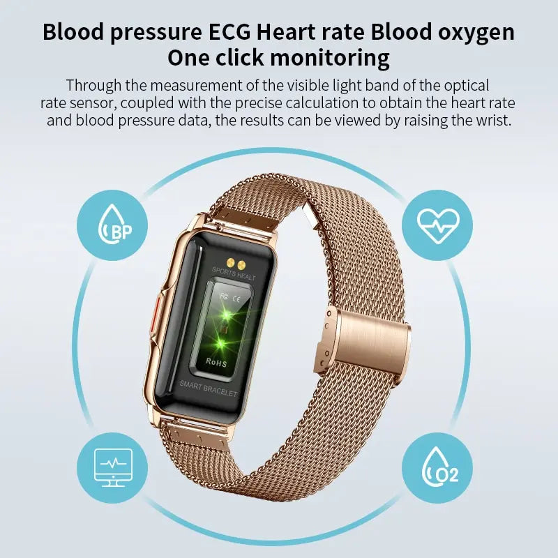 Smart Watch Full Touch Bluetooth Call IP67 Fitness Tracker Pink