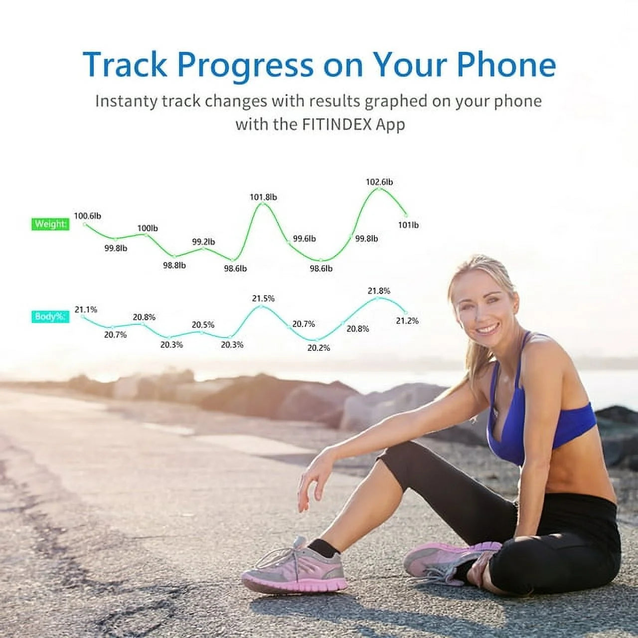 Dynamic Health Digital Body Weight Scale – Smart Bluetooth Scale with 13 Body Metrics 396lb 180kg Capacity