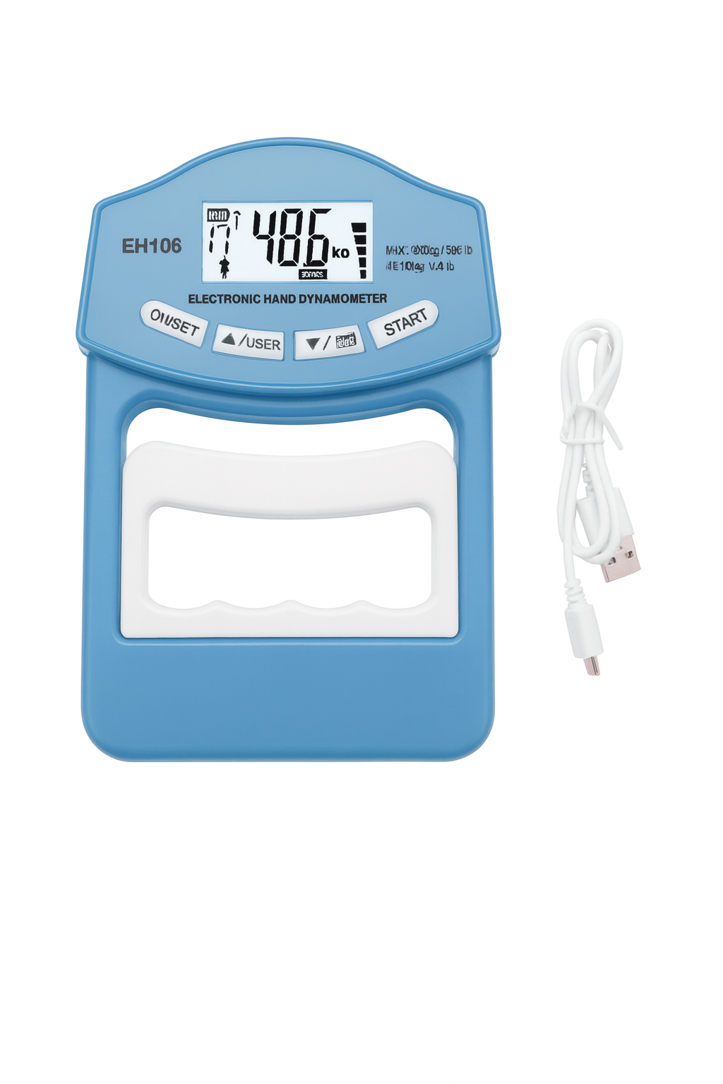 Precision Electronic Hand Grip Strength Tester - Achieve Your Peak Strength Potential! Blue