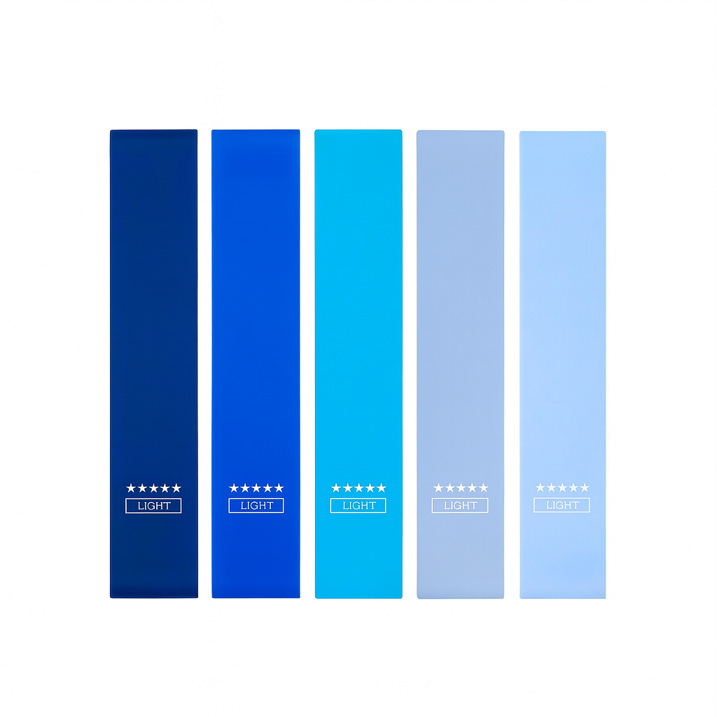 5-Piece Resistance Band Yoga Set Blue
