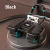 Ab Roller with Automatic Rebound  4-Wheel Core Trainer Black