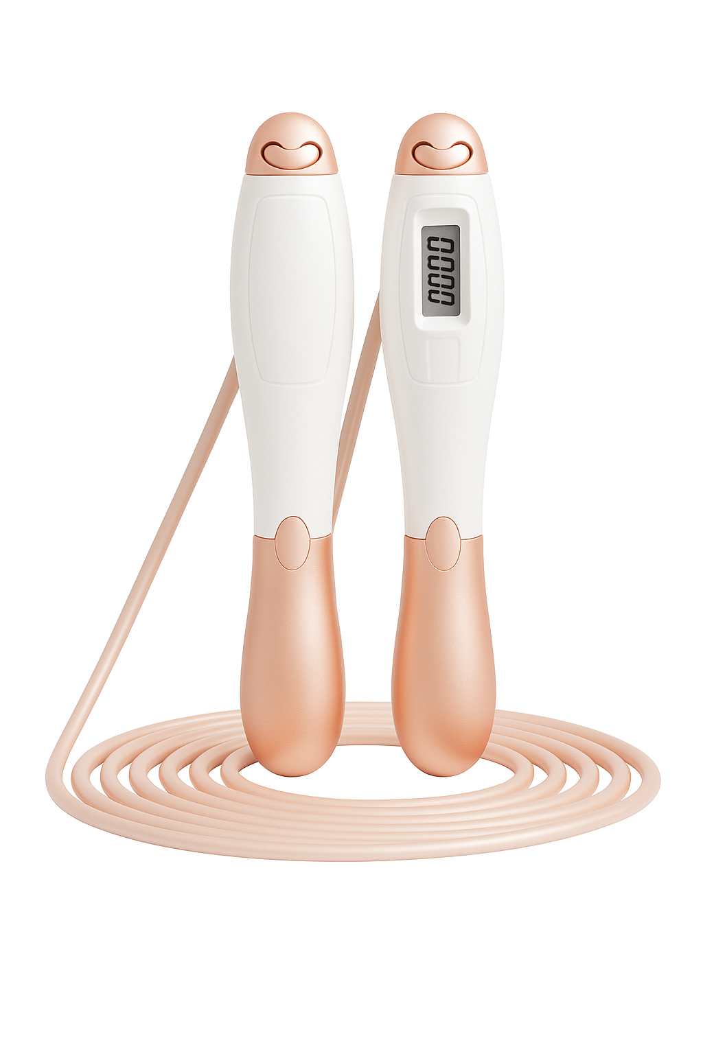 Steel Wire Jump Rope with Counter – Cordless & Weighted Skipping Rope - Pink