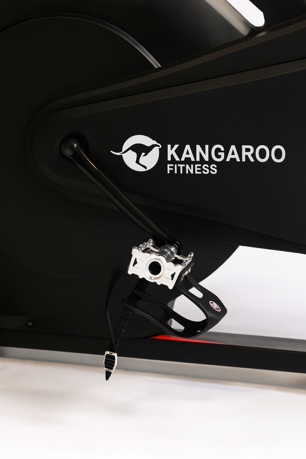 Kangaroo Fitness Black Red Magnetic Resistance Spin Bike – Heavy Duty 150kg Weight Capacity