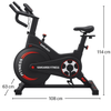 Kangaroo Fitness Black Red Magnetic Resistance Spin Bike – Heavy Duty 150kg Weight Capacity