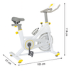 White Kangaroo Fitness Magnetic Friction Spin Bike, Commercial Grade, Supports Up to 150kg