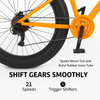 26 X Large Fat Tyre Bicyle mountain bike Full Suspension 21 speed Orange