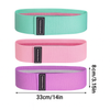 3pcs Resistance Bands for Legs & Butt Pink