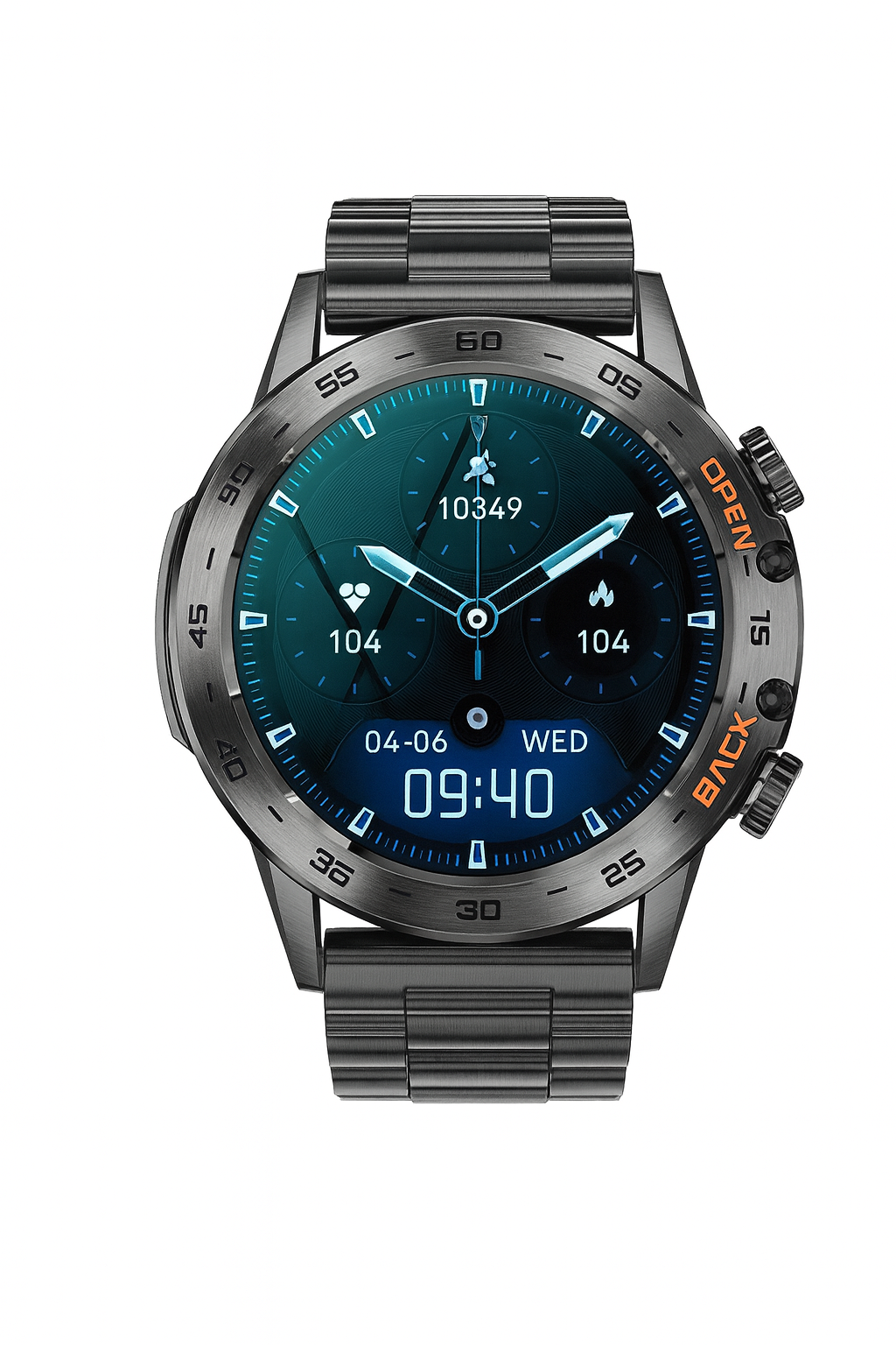 Smart Fitness Watch Sports Fitness Tracker Watch -Steel