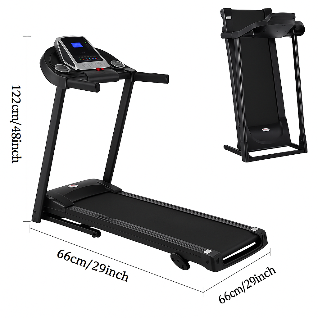 Kangaroo Fitness Semi-Commercial Foldable Treadmill – Incline, Shock Absorption & Slope Adjustment