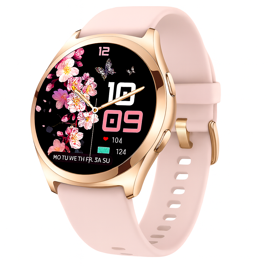 Smart Watch for Women Bluetooth Call Heart Rate & Fitness Tracker Waterproof Pink