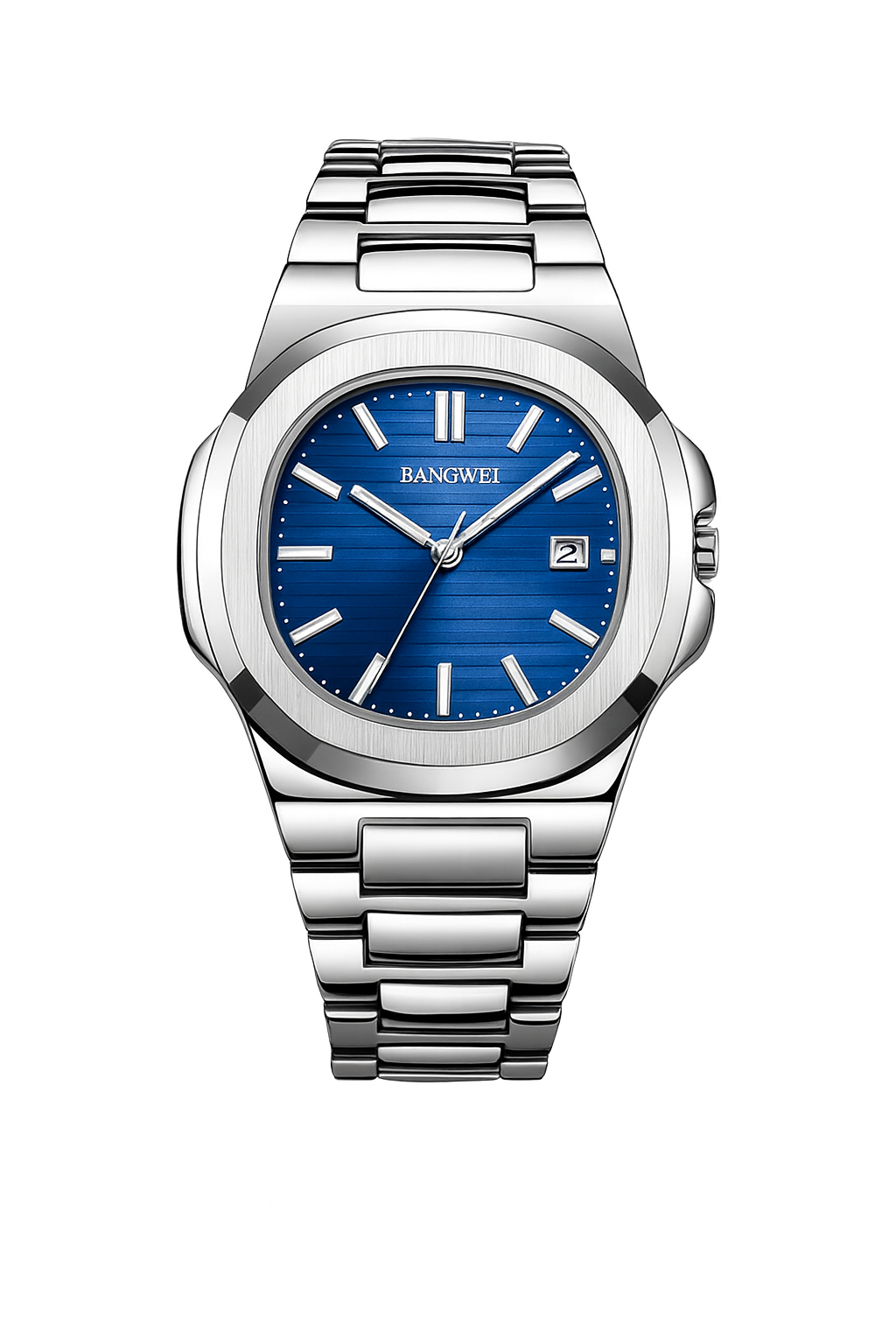 Stainless Steel Chronograph Sport Watch with Date