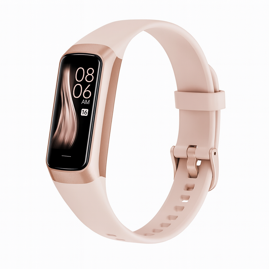 Smartwatch Band – Heart Rate, Waterproof, Fitness - Pink