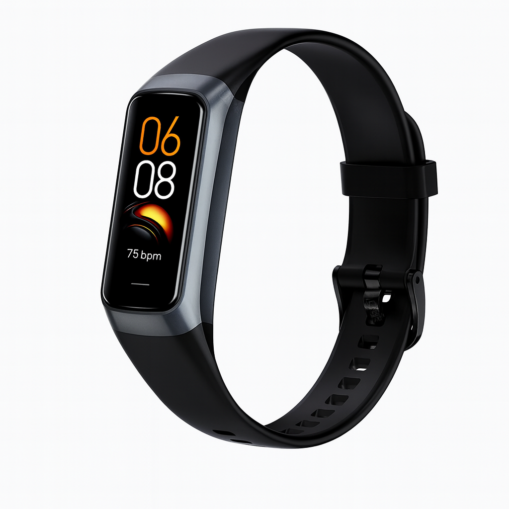 Smartwatch Band – Heart Rate, Waterproof, Fitness - Black