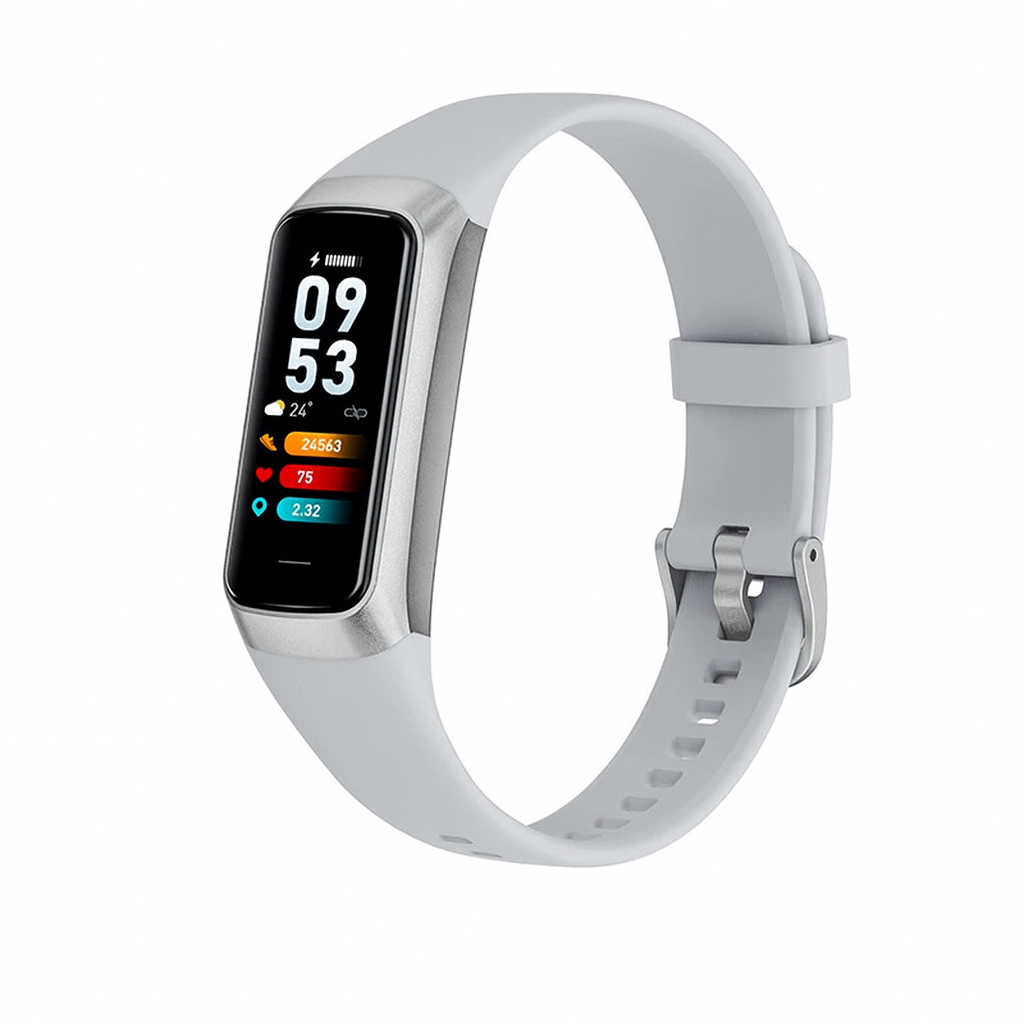 Smartwatch Band – Heart Rate, Waterproof, Fitness - Grey