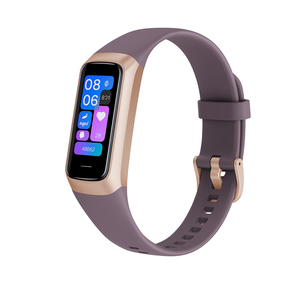 Smartwatch Band – Heart Rate, Waterproof, Fitness - Purple