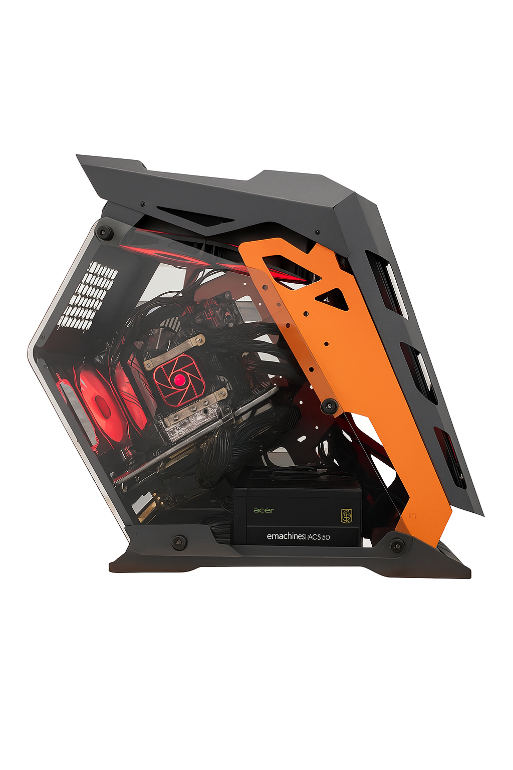 Gaming Computer Special Edition Iron Case with Intel Core i9-11900F, 16GB RAM, Tempered Glass Case, Liquid Cooling