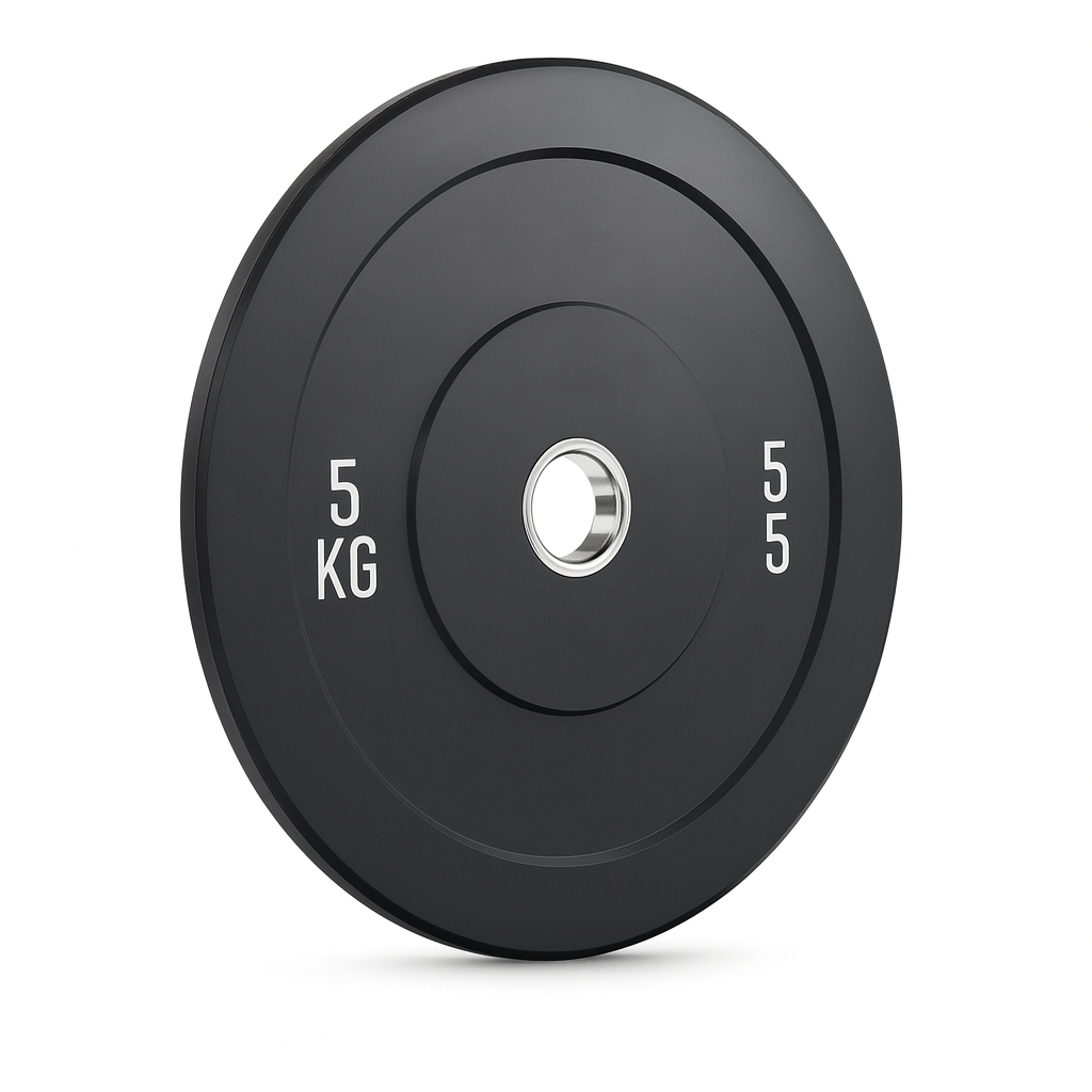 Kangaroo Fitness 5KG Black Bumper Plate – Durable & Reliable Weight Plate