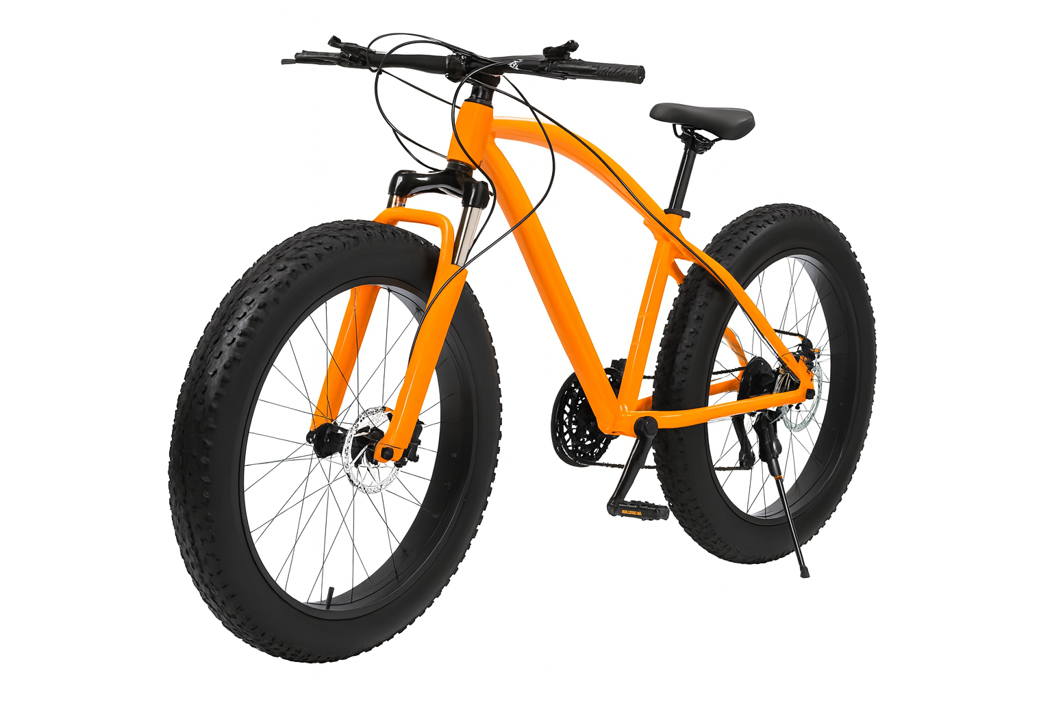 26 X Large Fat Tyre Bicyle mountain bike Full Suspension 21 speed Orange
