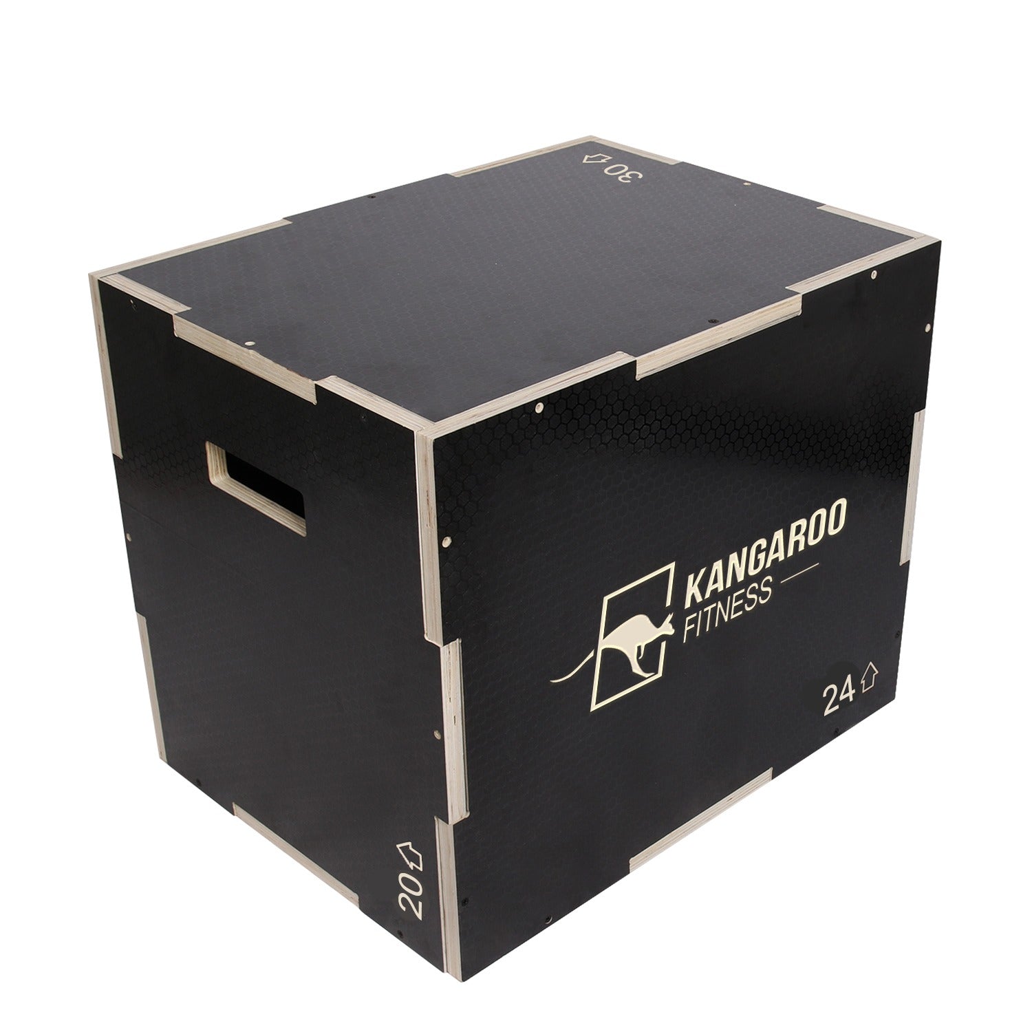 Kangaroo Fitness 3 in 1 Wooden Plyo Box Black