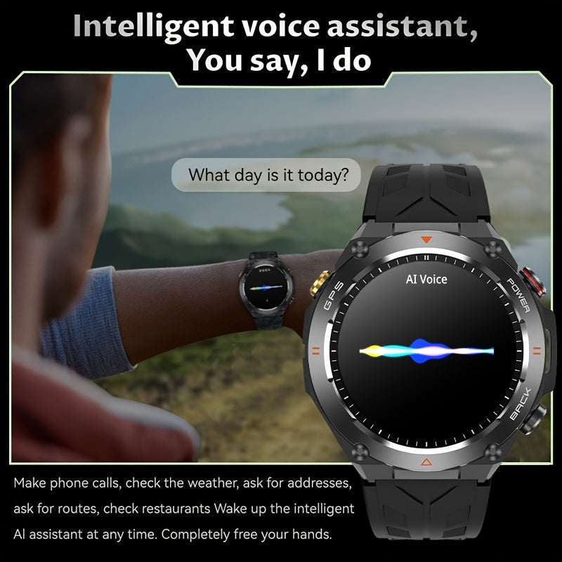GPS Smart watch , Compass & 100+ Sports Modes – Waterproof Fitness Watch for iOS/Android