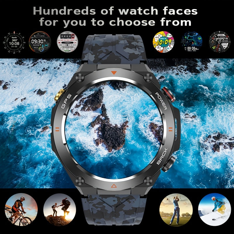 GPS Smart watch , Compass & 100+ Sports Modes – Waterproof Fitness Watch for iOS/Android
