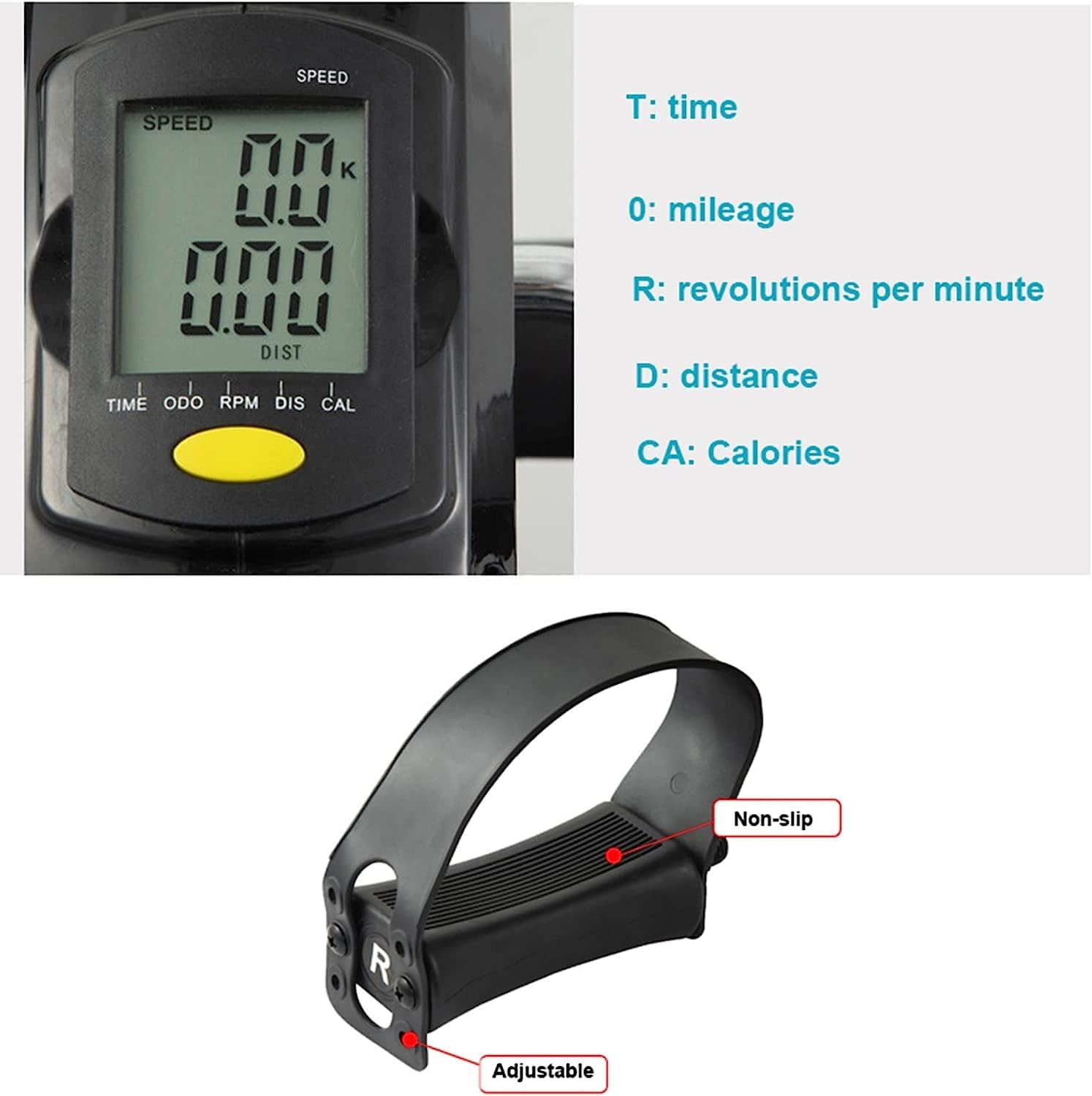 Compact Pedal Exerciser with LCD Display – Upgraded Under-Desk Design