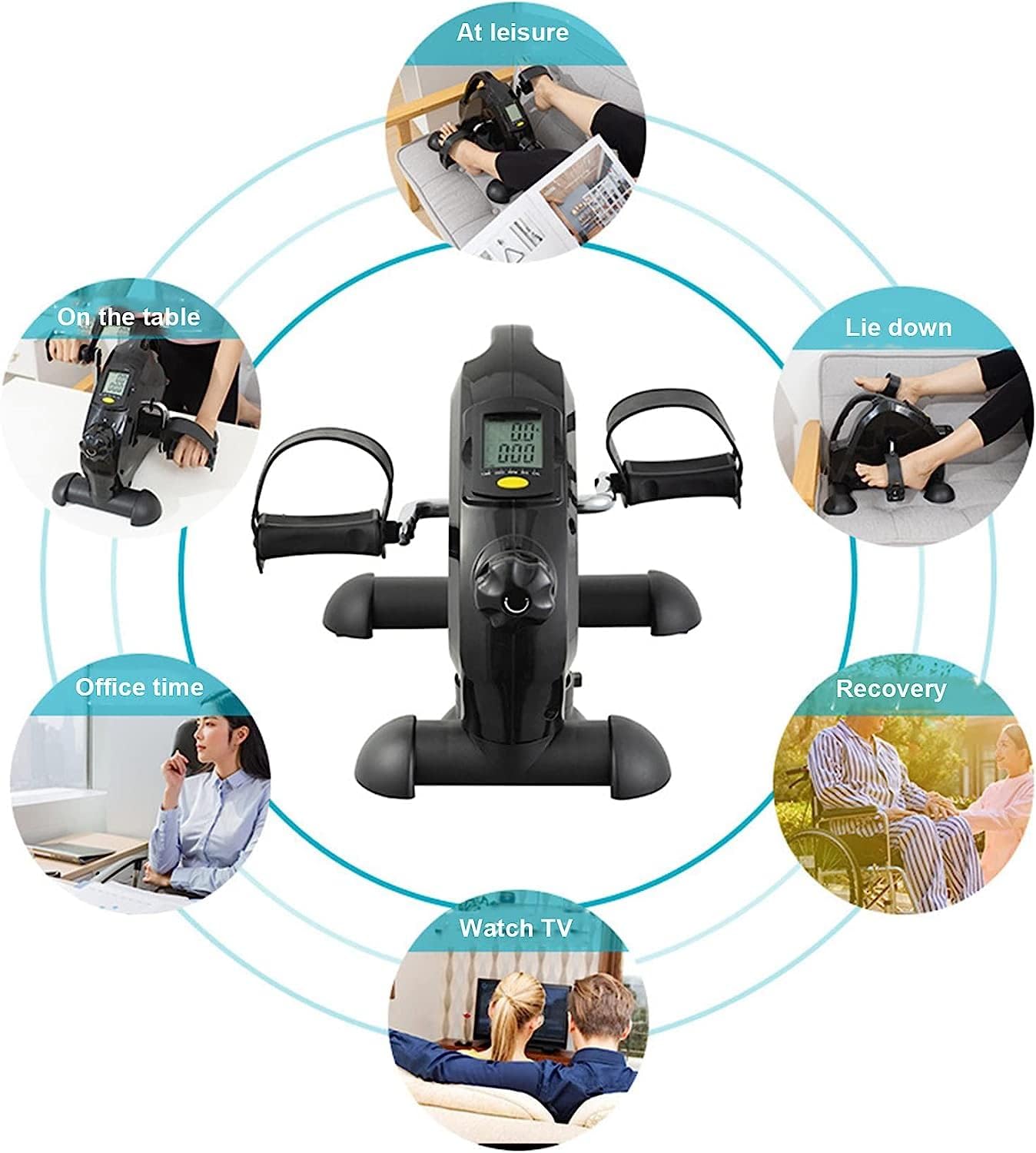 Compact Pedal Exerciser with LCD Display – Upgraded Under-Desk Design