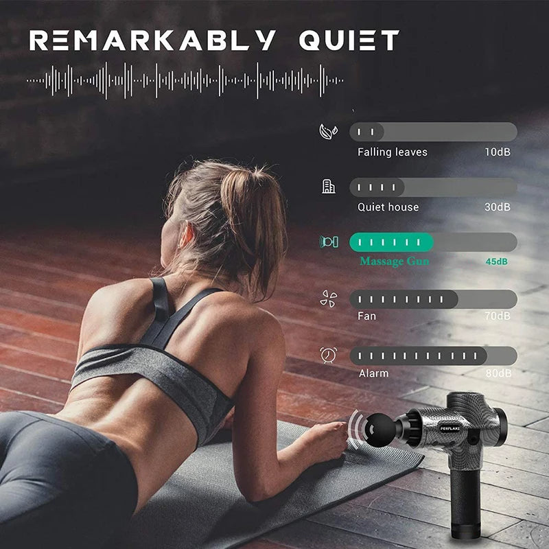 Massage Gun for Fitness Powerful Muscle Relief: Portable High Frequency -Black - KangarooFitness