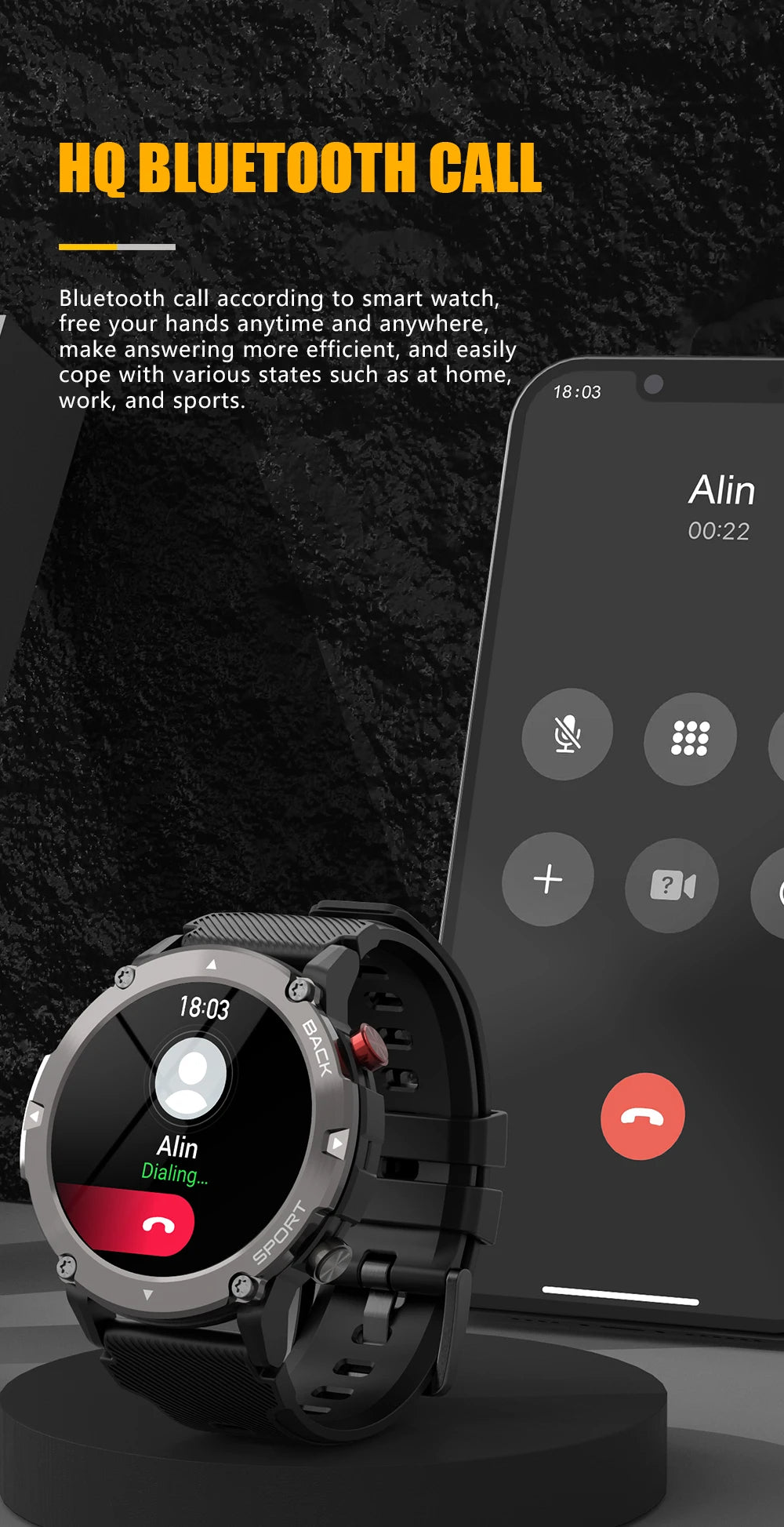 Sport Smartwatch Fitness Tracker
