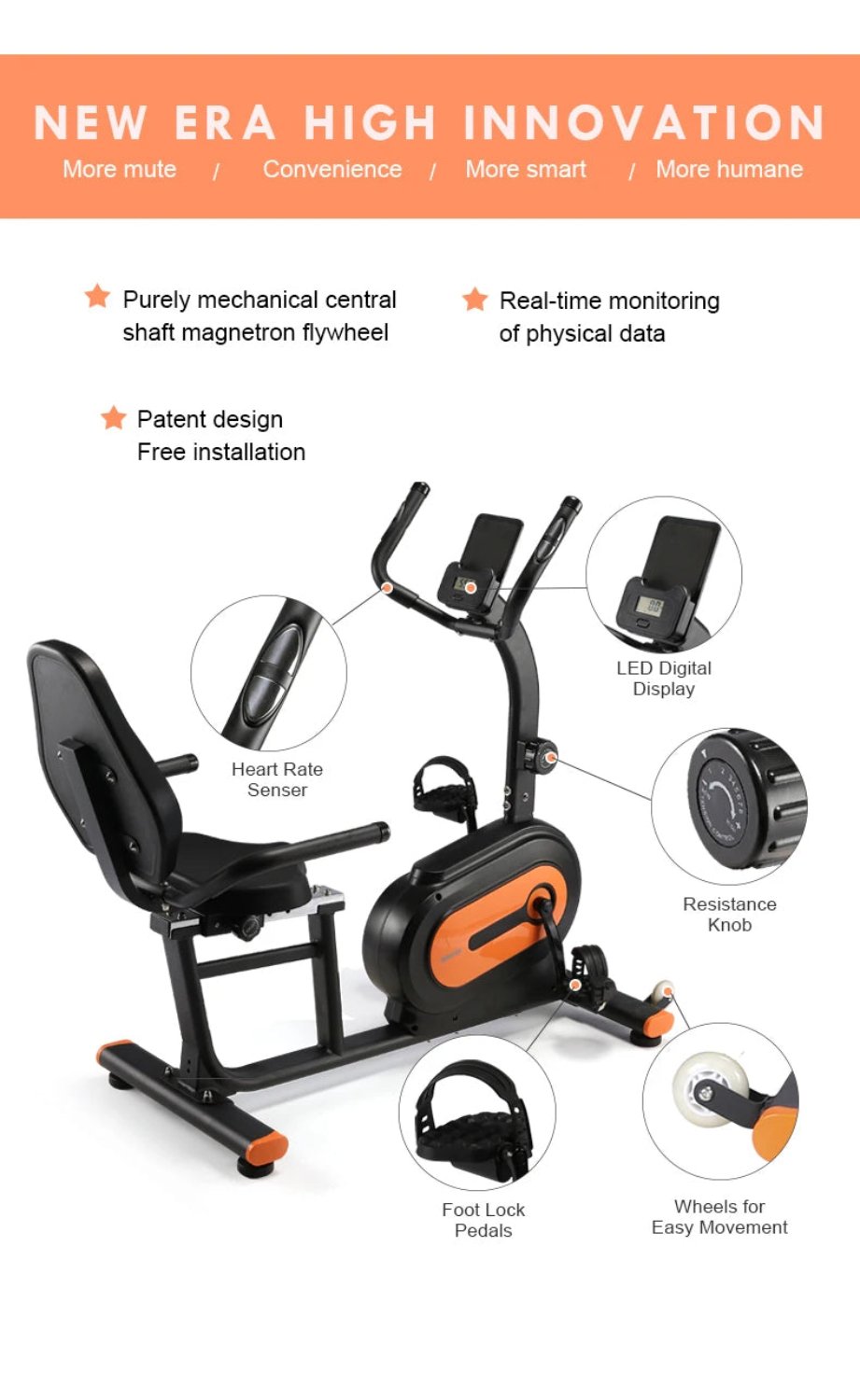 Elliptical Magnetic Trainer Bike - KangarooFitness