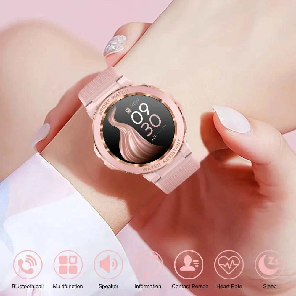Smart watch: Bluetooth Calling, Fitness Tracker, IP68 Waterproof - Pink