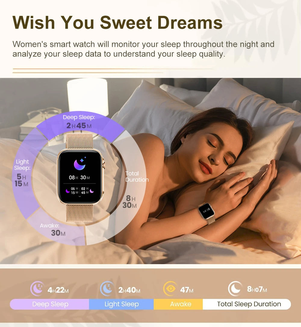 Smart watch: AMOLED Display, Bluetooth Calls, Fitness & Health Tracker-Black