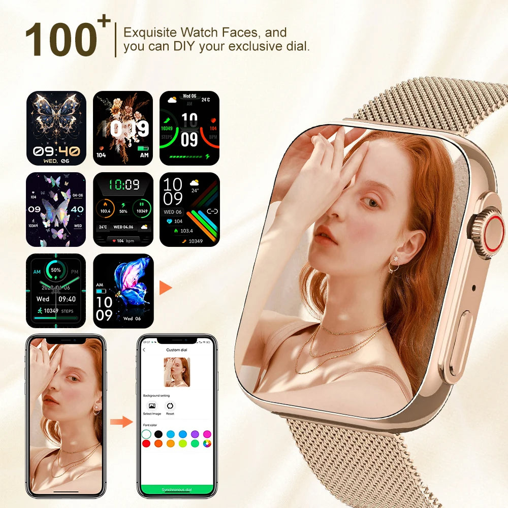 Smart watch: AMOLED Display, Bluetooth Calls, Fitness & Health Tracker-Black