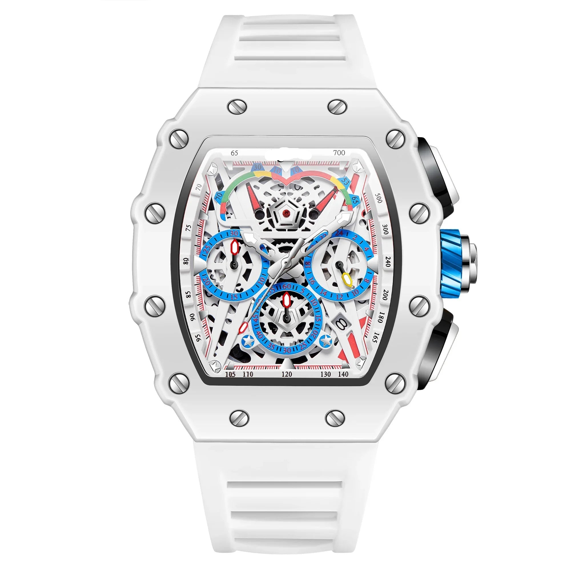 Luxury White Watch – Waterproof Multifunction Casual Wristwatch for Men & Women