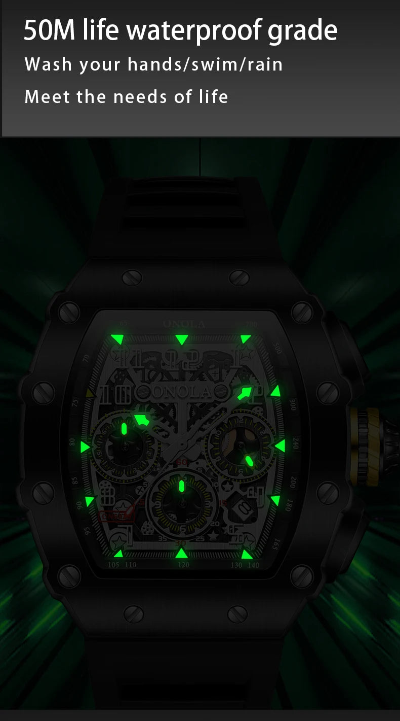 Luxury Multifunction Sports Watch – Waterproof Luminous  Wristwatch for Men
