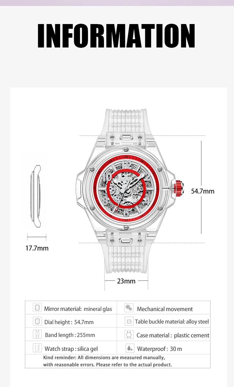 Mechanical Watch – Waterproof Fashion Timepiece for Men & Women