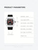Sport Watch – Transparent Case, Luminous Display, Silicone Band, Calendar Feature-Black