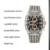 Chronograph Sports Watch – 5ATM Waterproof, Silicone Band, Multifunction Fashion Wristwatch