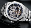 Skeleton Automatic Watch – 3D Diamond Dial, Tourbillon Design, Luminous Military Wristwatch