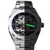 Skeleton Automatic Watch – 3D Diamond Dial, Tourbillon Design, Luminous Military Wristwatch