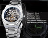 Skeleton Automatic Watch – 3D Diamond Dial, Tourbillon Design, Luminous Military Wristwatch